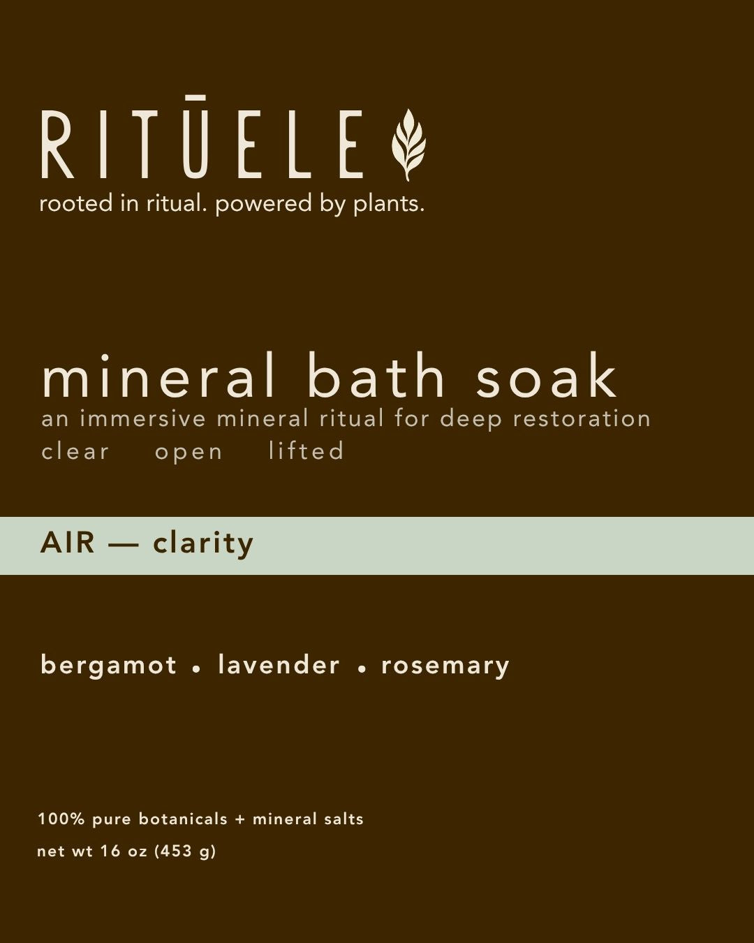 mineral bath soak with bergamot, lavender and rosemary