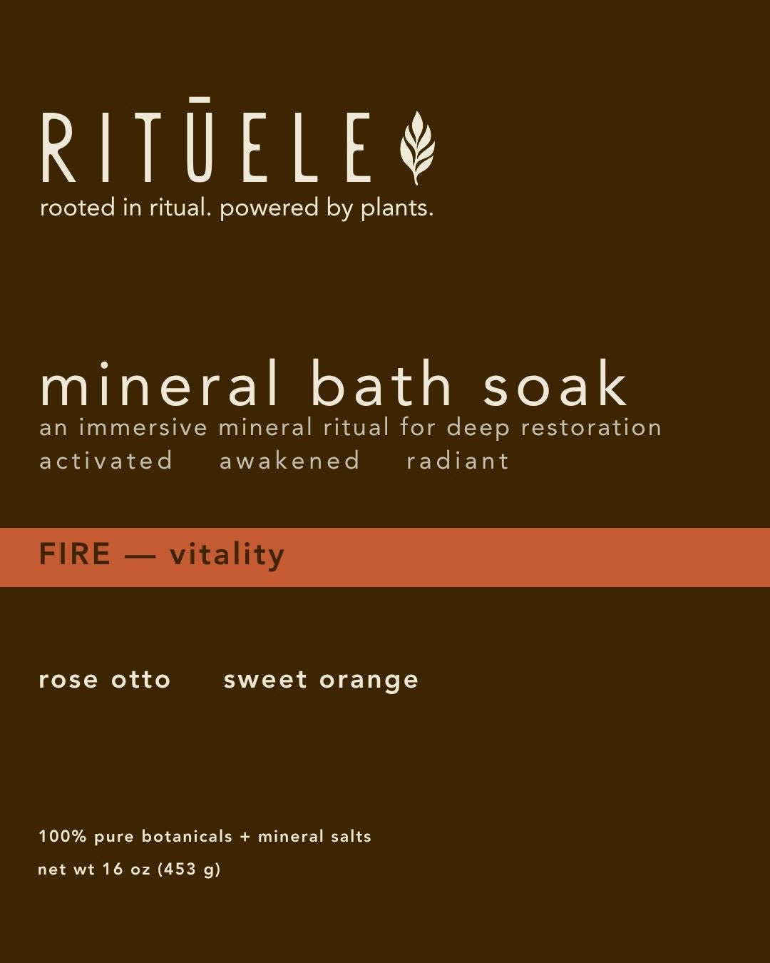 Ritūele mineral bath soak with rose otto and sweet orange