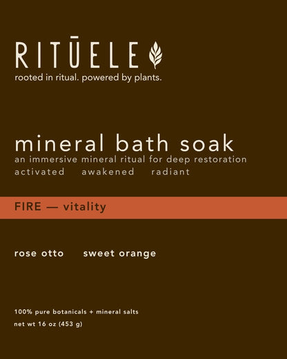 Ritūele mineral bath soak with rose otto and sweet orange
